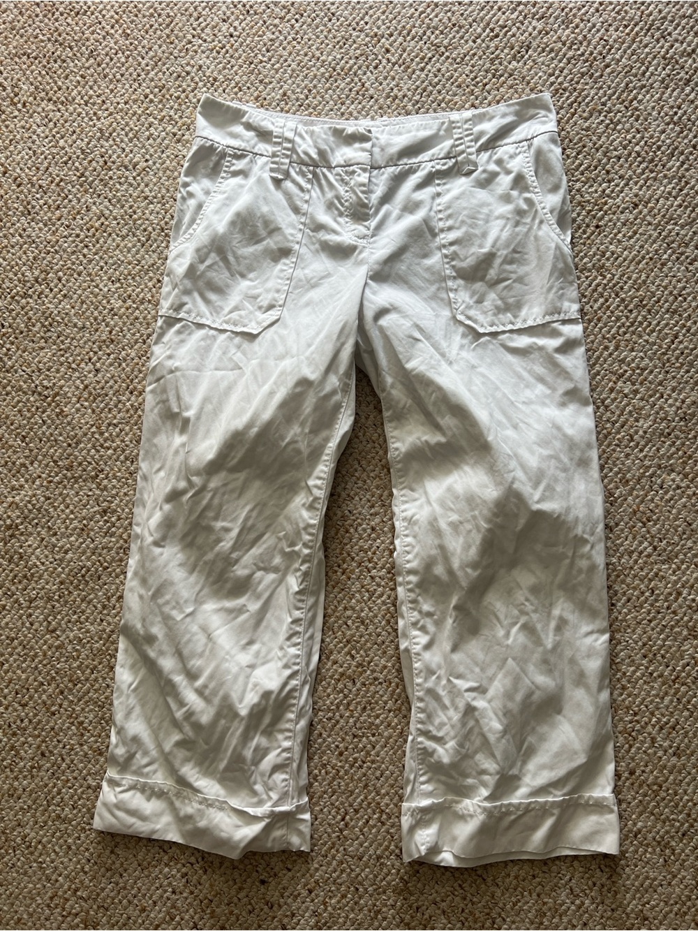 Tommy Hilfiger Vintage Y2K Low Rise White Cropped wide Leg